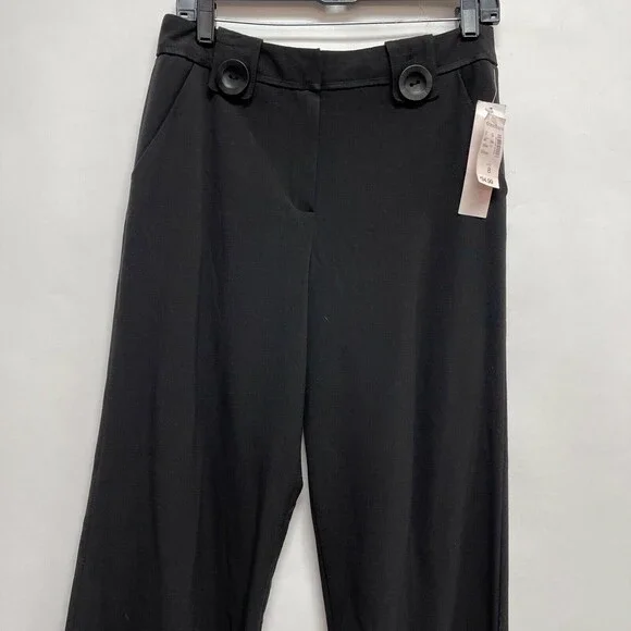 Dressbarn Women's Pants Size 8 Black 2-way Stretch - Picture 2 of 5